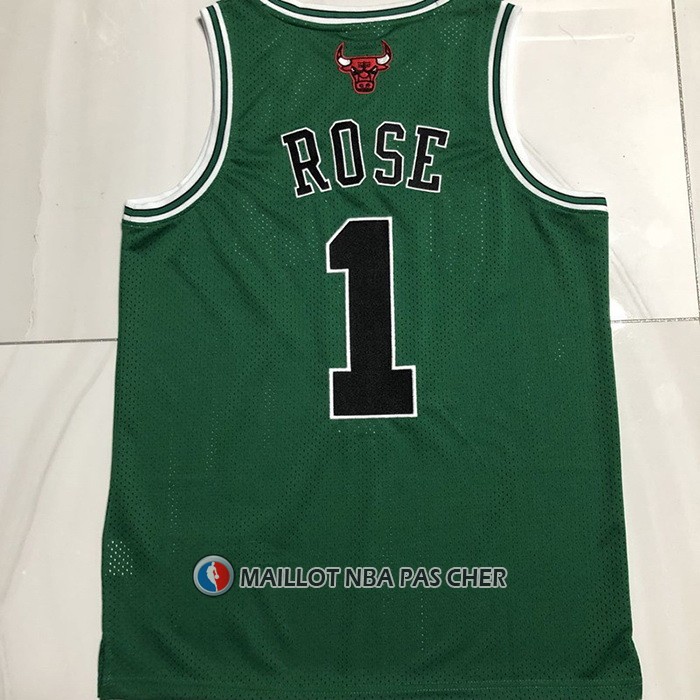 Maillot Chicago Bulls Derrick Rose NO 1 Mitchel & Ness 2008-09 Vert